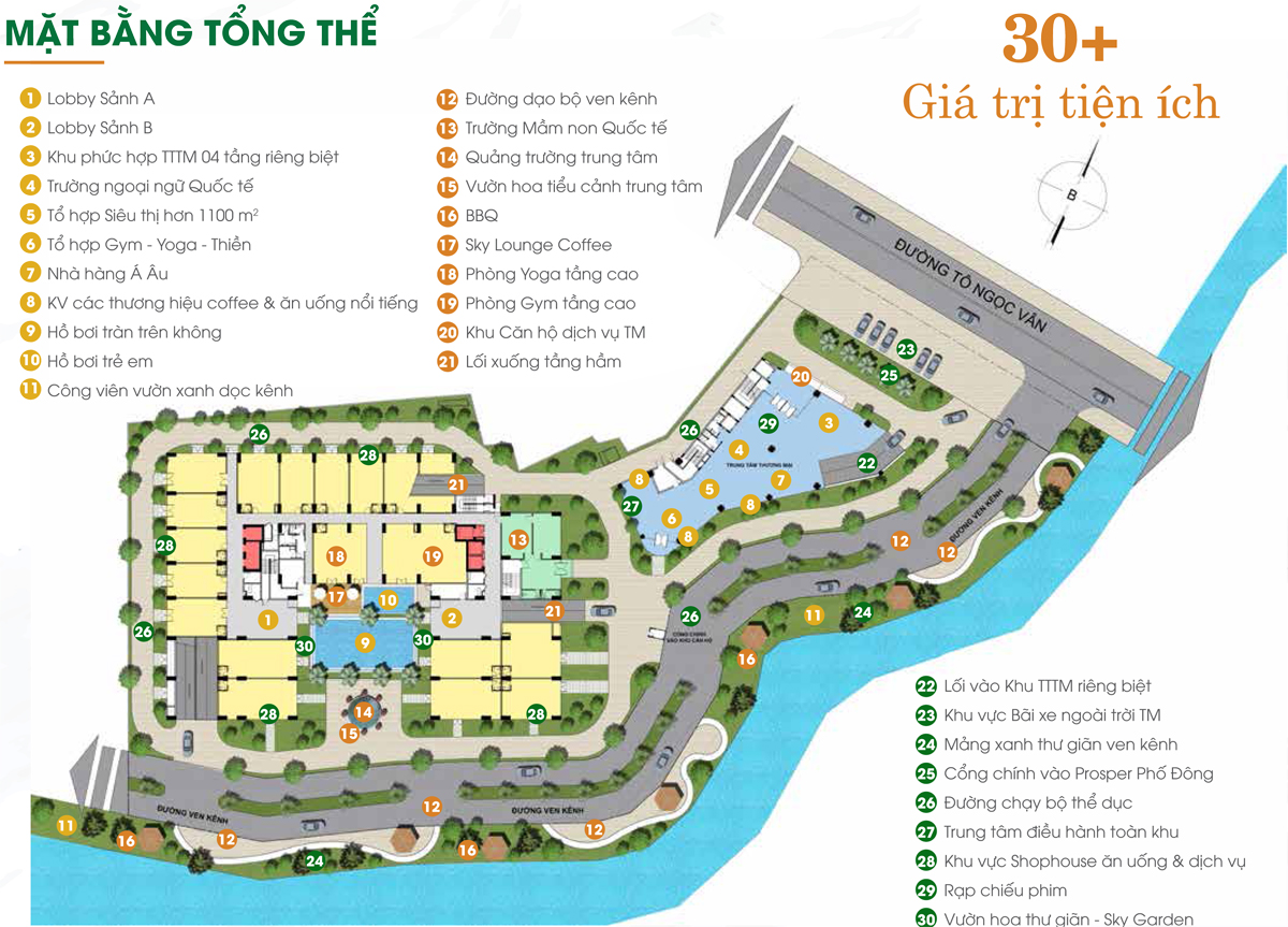 Mặt bằng tông thể Prosper Phố Đông Thủ Đức